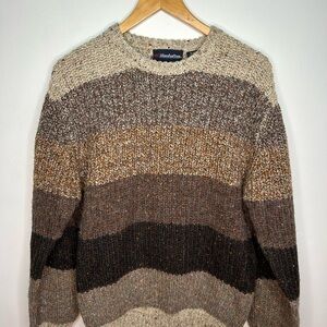 Vintage Men's (ladies we look good in it too) Striped Crewneck Sweater